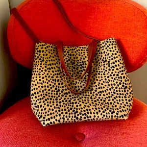 Madewell medium animal print tote